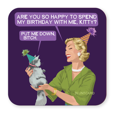 Coaster- Birthday Kitty