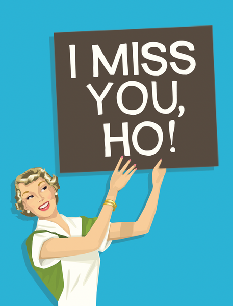 I Miss You Ho-Six Pack-Wholesale A2 Greeting Card