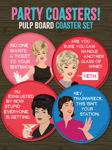Paper-Pulp Board 4 Coaster set - Classics