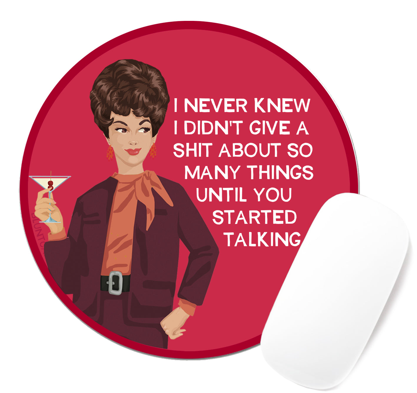 Talking-Round Mouse Pad