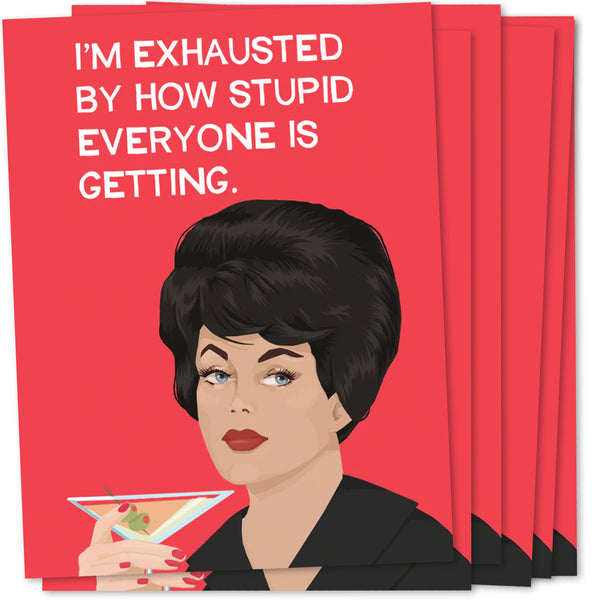 Exhausted-Wholesale A2 Greeting Card