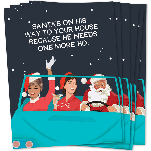 Santa's Hos-Six Pack-Wholesale A2 Greeting Card